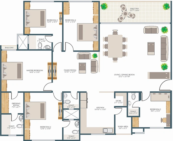 5 BHK Flat in Alembic Samsara in Chhani, Vadodara - Image 850069