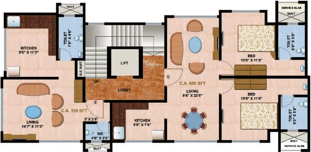 Floor Plan of Chaurang Shraddha in Chembur East, Mumbai - Image 120940