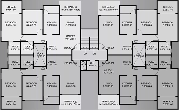 Floor Plan of Mittal Woods in Viman Nagar, Pune - Image 346713