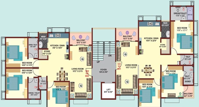 Floor Plan of Bhavani Antilia Heights in Keshav Nagar, Ahmedabad - Image 126601