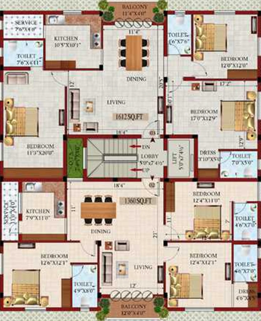 Floor Plan of Fomra Bliss in Mylapore, Chennai - Image 330742