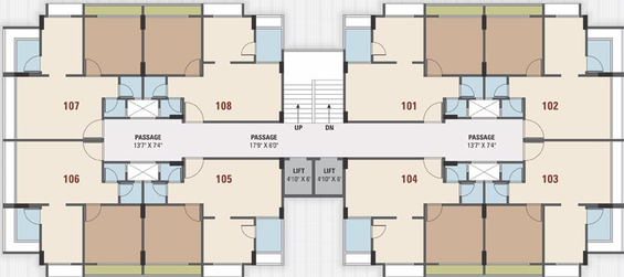 Floor Plan of Pitru Chamunda Avenue in Vatva, Ahmedabad - Image 126637