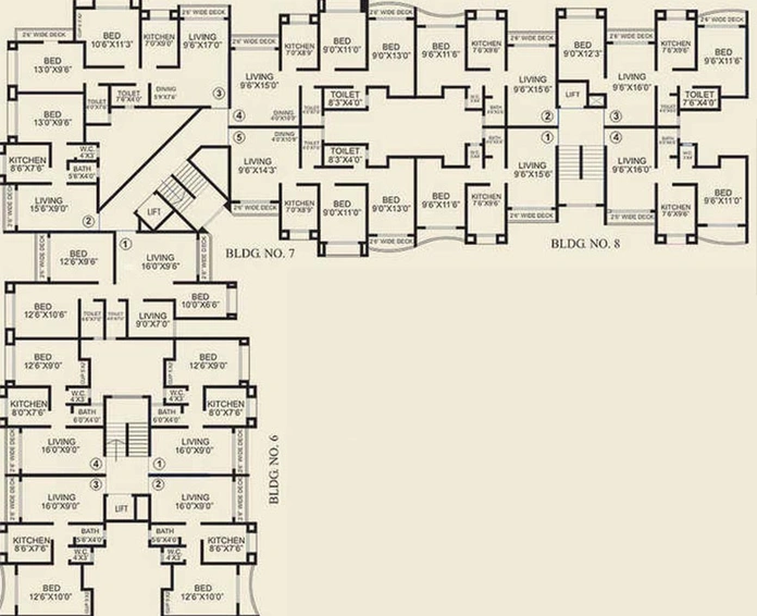 Floor Plan of Agarwal Peace Heaven in Vasai West, Palghar - Image 250828