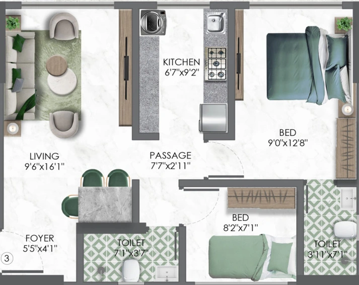 1.5 BHK Flat in Adityaraj Sai XL Homes in Ghatkopar East, Mumbai - Image 461194