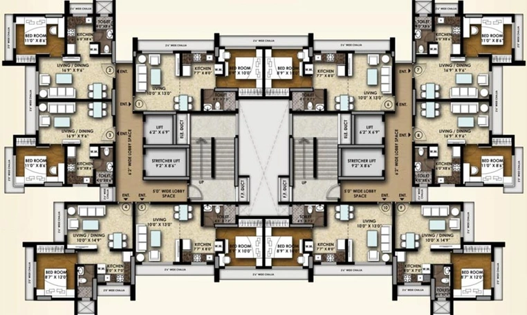 Floor Plan of Fat Cat Rayan Park in Govandi East, Mumbai - Image 120705