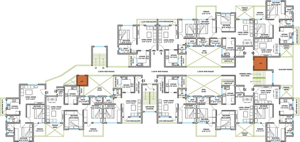 Floor Plan of Om Satyam Rose in Godhani Road, Nagpur - Image 226619