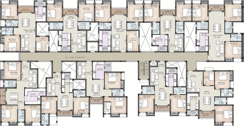 Floor Plan of Elegant Pinnacle in Semmancheri, Chennai - Image 337500