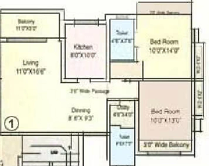2 BHK Flat in Vikas Palms in Thane West, Thane - Image 849985