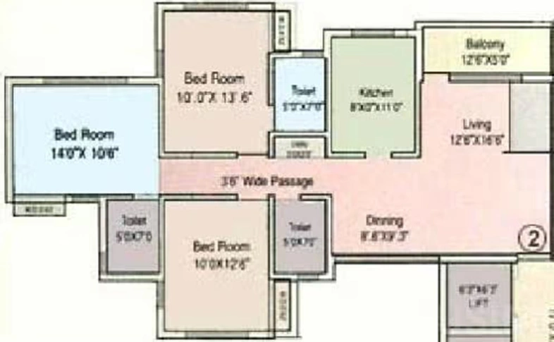 3 BHK Flat in Vikas Palms in Thane West, Thane - Image 849987