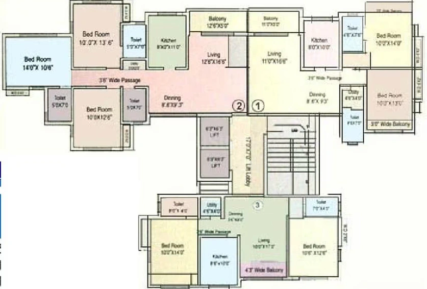 Floor Plan of Vikas Palms in Thane West, Thane - Image 262450