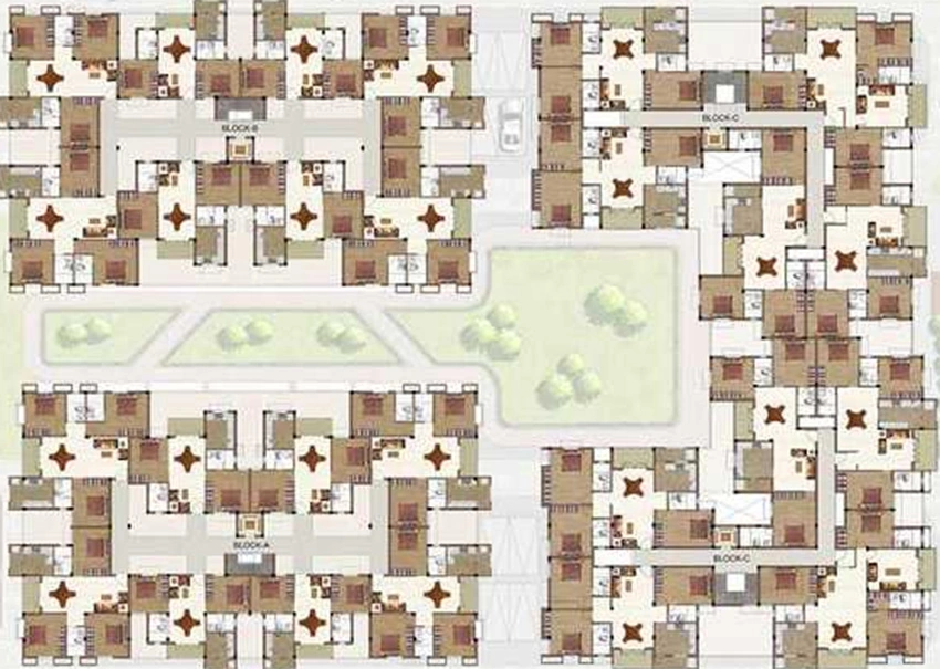 Floor Plan of Elegant Pelican Nest in Thoraipakkam, Chennai - Image 337486