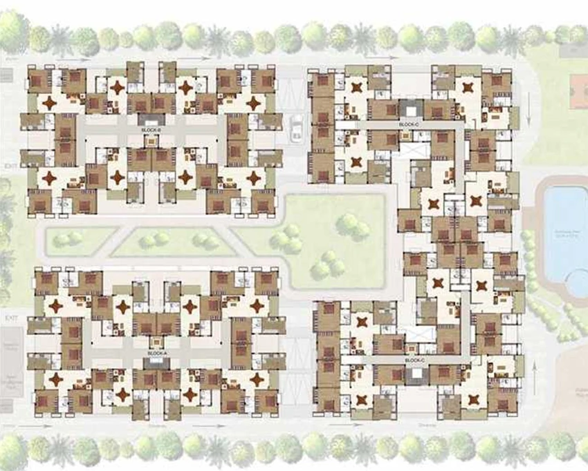 Master Plan of Elegant Pelican Nest in Thoraipakkam, Chennai - Image 337485