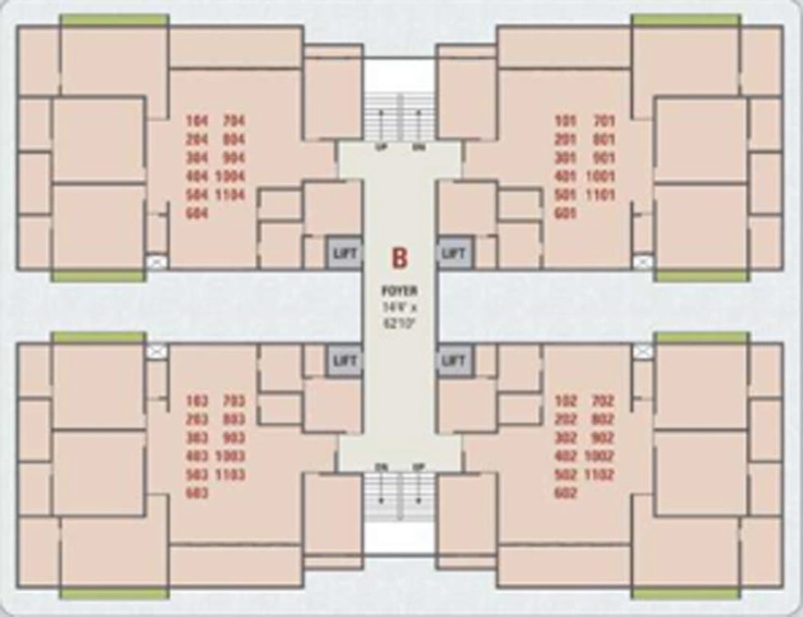 Floor Plan of Royal Revanta in Nava Naroda, Ahmedabad - Image 126734