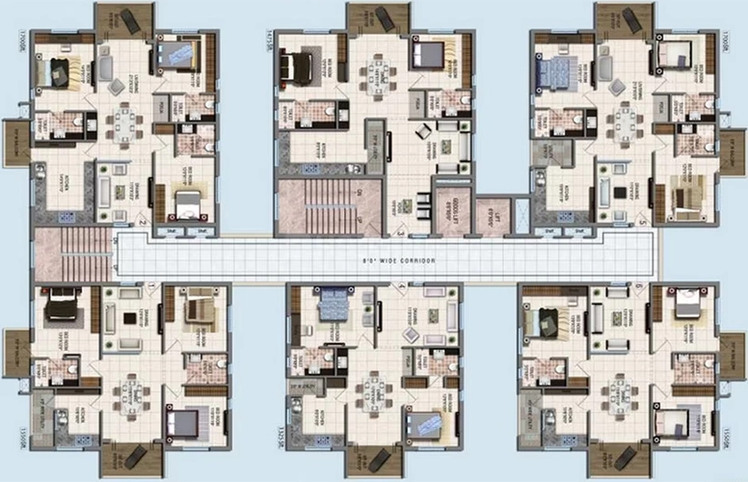 Floor Plan of Aditya Silicon Heights in Tellapur, Hyderabad - Image 227553