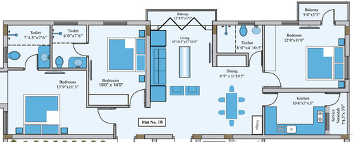 3 BHK Flat in Golden Platinum 63 in Anna Nagar, Chennai - Image 840950