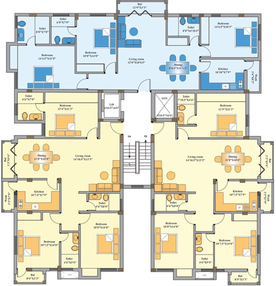 Floor Plan of Golden Platinum 65 in Anna Nagar, Chennai - Image 242778