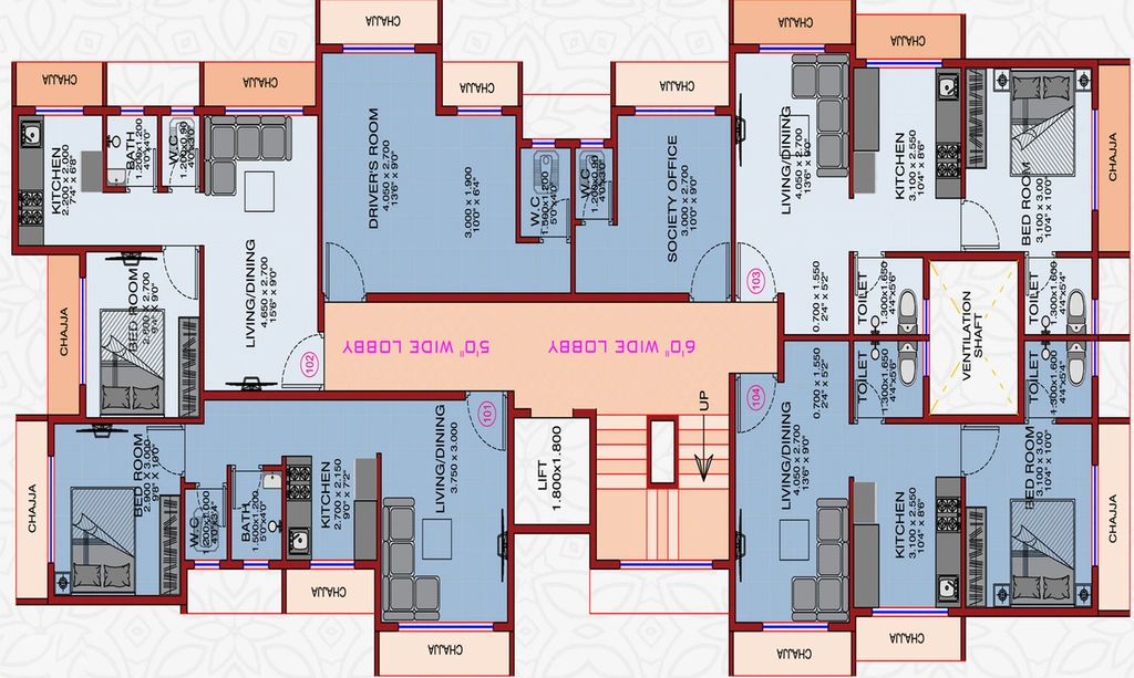 Floor Plan of Jayesh Callisto in Ulwe, Navi Mumbai - Image 120727