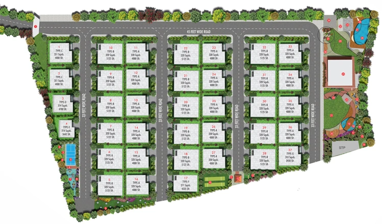 Master Plan of Krushi Whitefields in Kompally, Hyderabad - Image 244651