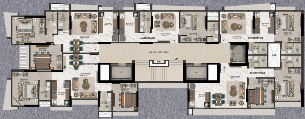 Floor Plan of HS Soham Villa in Mulund West, Mumbai - Image 327182