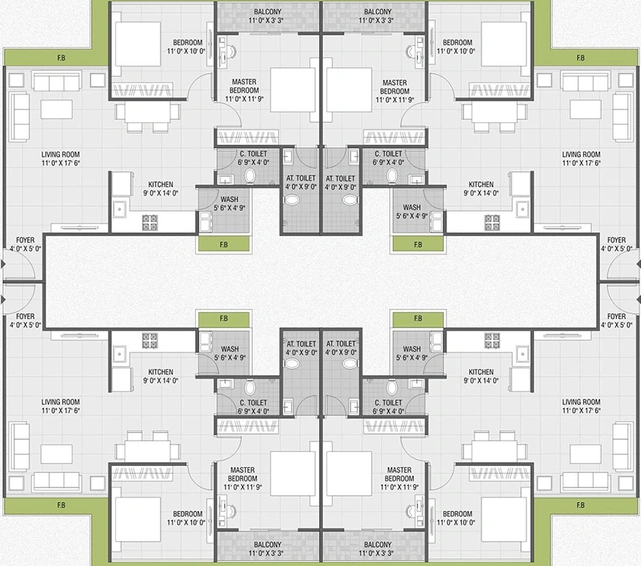 Floor Plan of Raghuvir Symphony in Althan, Surat - Image 249762