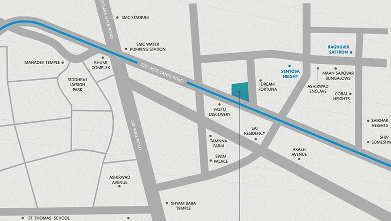 Location of Raghuvir Symphony in Althan, Surat - Image 249761