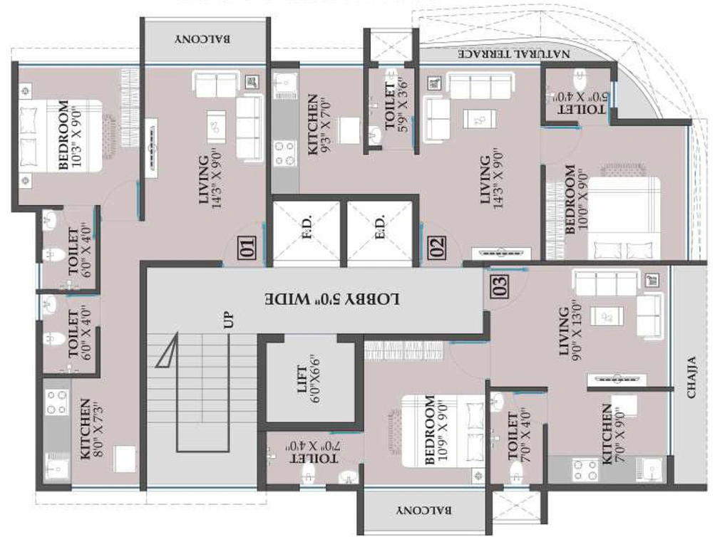 Floor Plan of Reddys Crown in Ulwe, Navi Mumbai - Image 120757