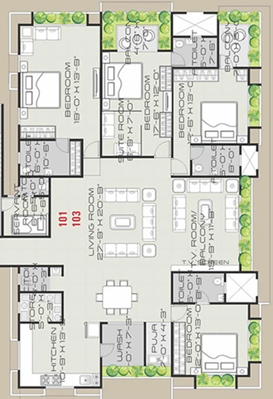 4 BHK Flat in Raghuvir Salasar Palace I in Vesu, Surat - Image 846771