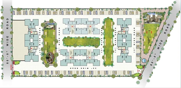 Master Plan of Raghuvir Shiv Residency in Bhimrad, Surat - Image 253680