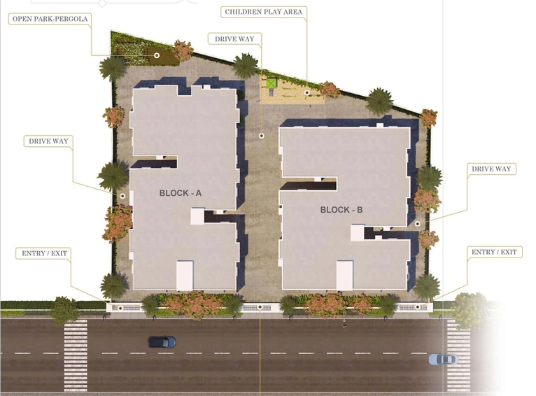 Master Plan of MKT Tvin Birds in Patancheru, Hyderabad - Image 244702