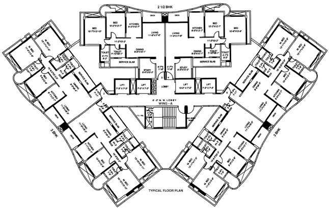 Floor Plan of Gundecha Zenith in Mulund West, Mumbai - Image 333452