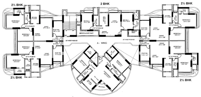 Floor Plan of Gundecha Symphony in Andheri West, Mumbai - Image 335082