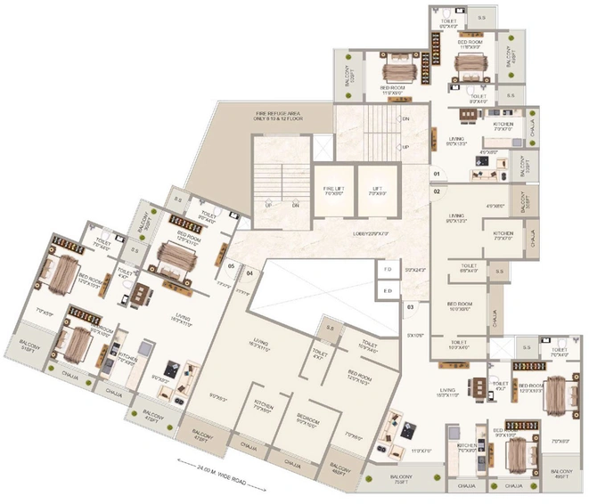 Floor Plan of Krishna Shree Siddhivinayak Paradise in Ulwe, Navi Mumbai - Image 120767