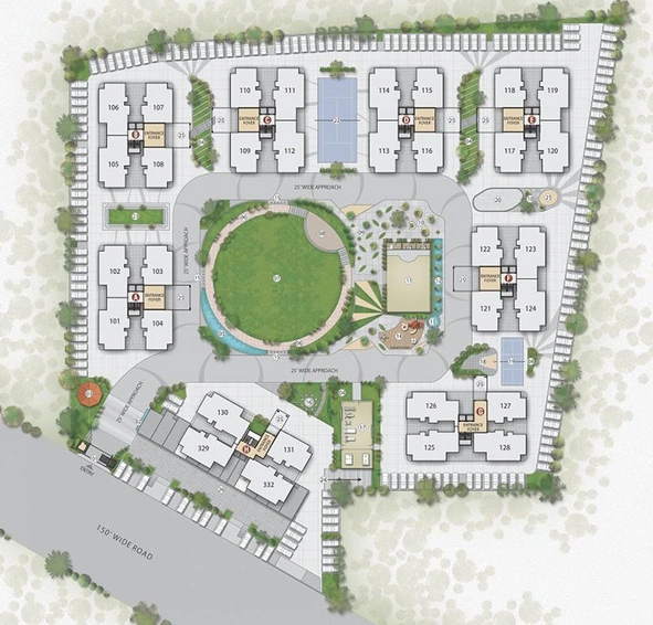 Master Plan of Raghuvir Sentosa Heights in Althan, Surat - Image 249442