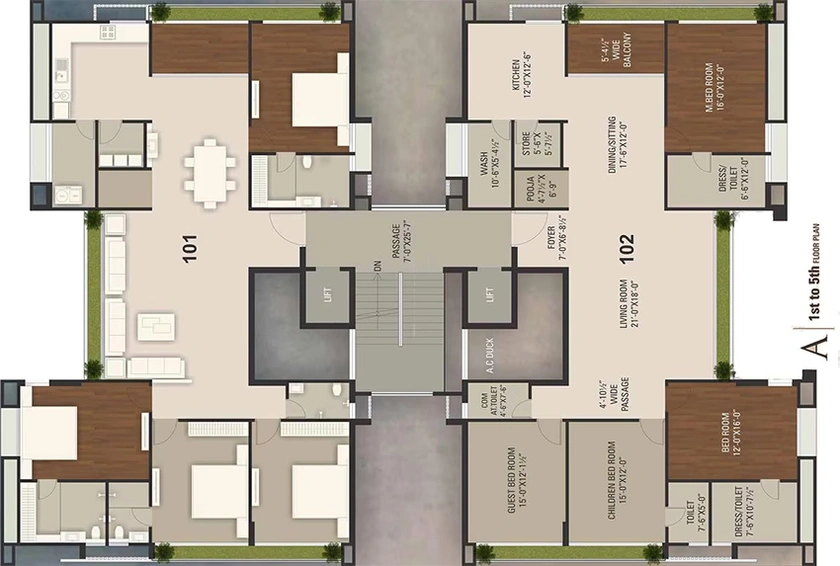 Floor Plan of Shreepad Anantta in Pal, Surat - Image 254373
