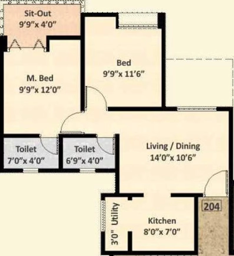 2 BHK Flat in Pioneer Nyati Equatorial in Bavdhan, Pune - Image 887162