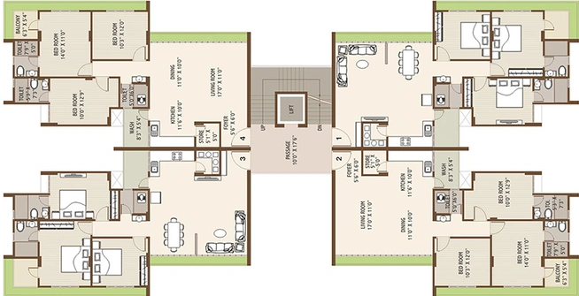 Floor Plan of Shreepad Antillia in Pal, Surat - Image 253389