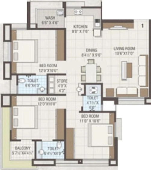 3 BHK Flat in Shreepad Ethics in Palanpur, Surat - Image 846706