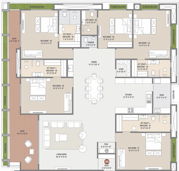 5 BHK Flat in Shilalekh 88 Royals in Vesu, Surat - Image 846931