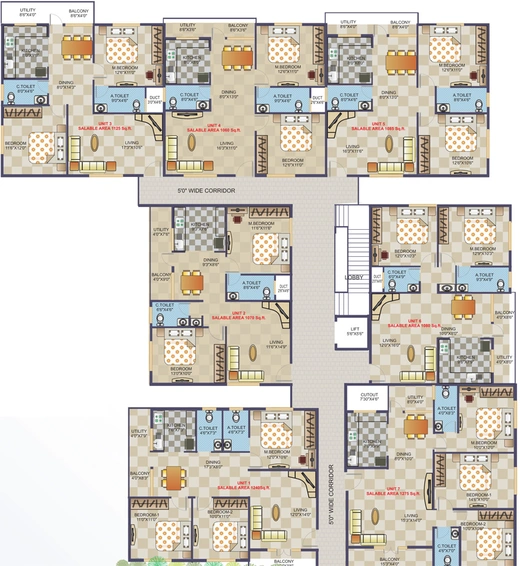 Floor Plan of Asrithas Elegance in JP Nagar, Bangalore - Image 225692