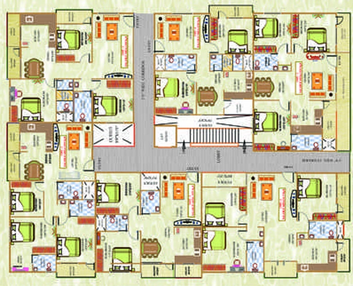 Floor Plan of Asrithas Blossom Heights in JP Nagar, Bangalore - Image 225673