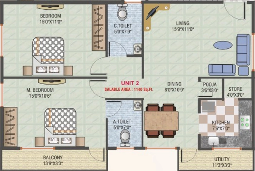2 BHK Flat in Asrithas Elite in CV Raman Nagar, Bangalore - Image 833981