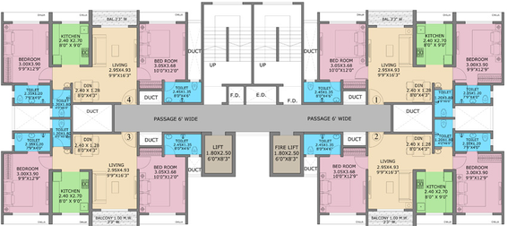 Floor Plan of Mangeshi Tulip in Kalyan West, Thane - Image 120788