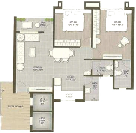 2 BHK Flat in Aagam Cross Road in New Citylight, Surat - Image 844640