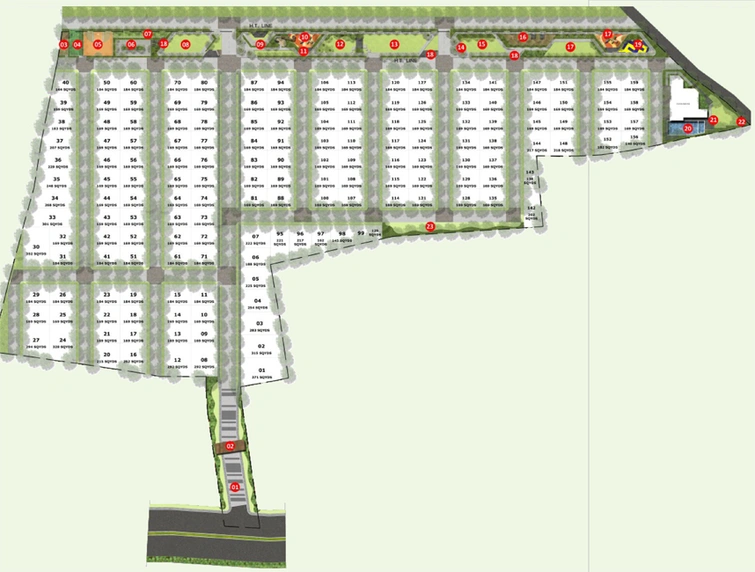 Master Plan of Concrete Western Park in Kokapet, Hyderabad - Image 249185