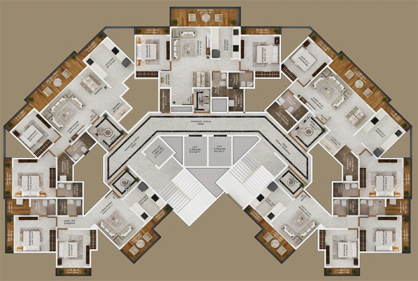 Floor Plan of Phoenix Tanishq in Kalyan West, Thane - Image 120808