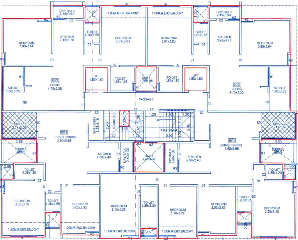 Floor Plan of Ravetkar Anushree in Kothrud, Pune - Image 346927