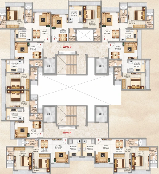 Floor Plan of Adityaraj Avenue in Vikhroli East, Mumbai - Image 32811