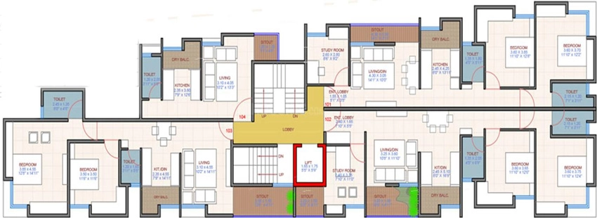 Floor Plan of Ravetkar Piyusha in Erandwane, Pune - Image 334072