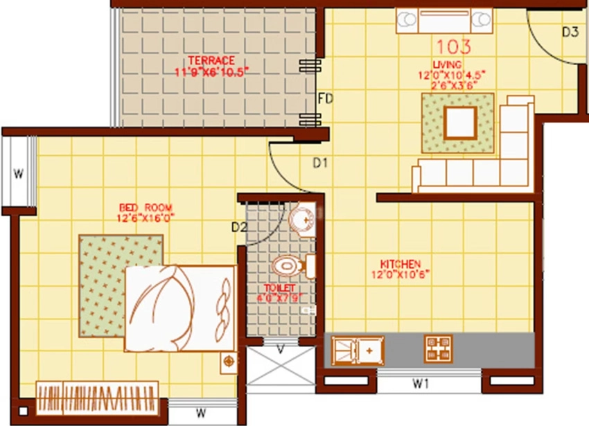 1 BHK Flat in Ravetkar Om Brahma in Kothrud, Pune - Image 879275
