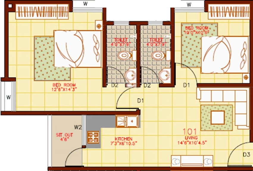 2 BHK Flat in Ravetkar Om Brahma in Kothrud, Pune - Image 879276